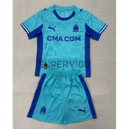 Camiseta de Portero Olympique Marsella 2025/2026 Turquesa Niño Kit