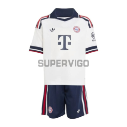 Camiseta Bayern Múnich Segunda Equipación 2026/2027 Blanco Niño Kit