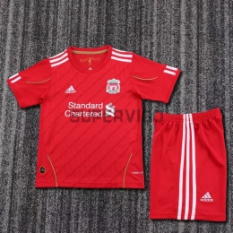 Camiseta Liverpool Primera Equipación Retro 2010 Rojo Niño Kit