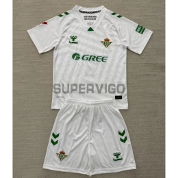 Camiseta de Portero Real Betis 2025/26 Blanco Niño Kit con Parche La Liga