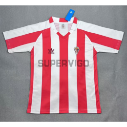 Camiseta Sporting de Gijón Primera Equipación Retro 1986/88 Blanco/Rojo