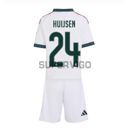 Camiseta HUIJSEN 24 Real Madrid Primera Equipación 2026/2027 Blanco Niño Kit con Parche HP