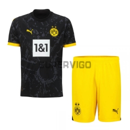 Camiseta Borussia Dortmund Segunda Equipación 2023/2024 Niño Kit