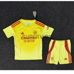Camiseta de Portero Arsenal 2025/2026 Amarillo Niño Kit