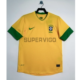 Camiseta Brasil Primera Equipación Retro 2012 Amarillo
