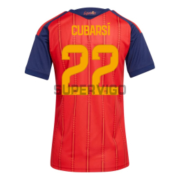 Camiseta Cubarsí 22 España 2026 Primera Equipación Mundial Rojo/Azul Mujer