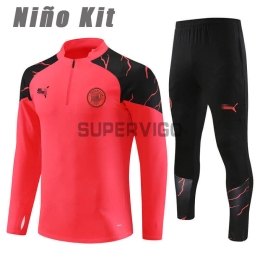 Sudadera de Entrenamiento Manchester City Naranja 2023/2024 Niño Kit
