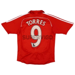 Camiseta TORRES 9 Liverpool Primera Equipación Retro 2006/08