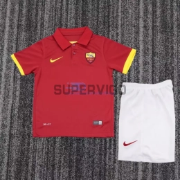 Camiseta AS Roma Primera Equipación Retro 2014/15 Rojo Niño Kit