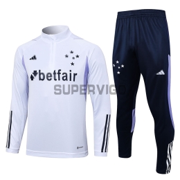 Sudadera De Entrenamiento Cruzeiro 2023/2024 Kit Blanco