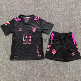 Camiseta Málaga CF Tercera Equipación 2026/2027 Negro Niño Kit con Parche La Liga