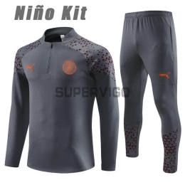 Sudadera de Entrenamiento Manchester City 2023/2024 Niño Kit Gris Oscuro