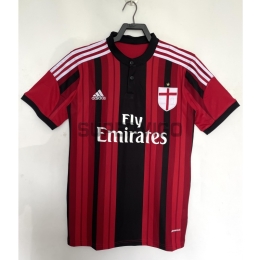 Camiseta AC Milan Primera Equipación Retro 2014/15 Rojo/Negro