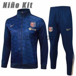 Chandal Barcelona 2024/2025 Niño Azul Oscuro