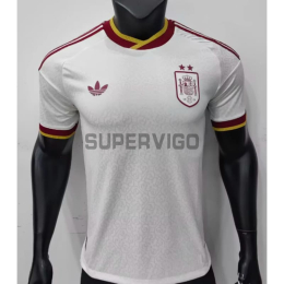 Camiseta España Segunda Equipación Mundial 2026 Blanco/Rojo (EDICIÓN JUGADOR) 2 Estrellas con FIFA2026