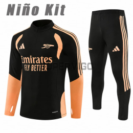 Sudadera De Entrenamiento Arsenal 2026/2027 Niño Kit Negro/Naranja