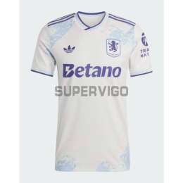 Camiseta Aston Villa Tercera Equipación 2025/2026 Blanco Roto
