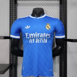 Camiseta Real Madrid Tercera Equipación 2025/2026 Azul con Parche HP (EDICIÓN JUGADOR)