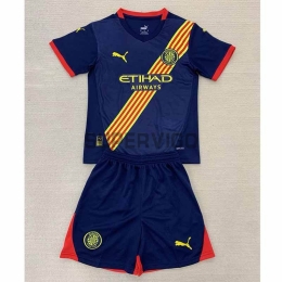 Camiseta Girona Segunda Equipación 2024/2025 Niño Kit