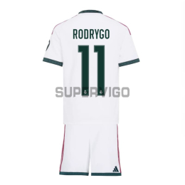 Camiseta RODRYGO 11 Real Madrid Primera Equipación 2026/2027 Blanco Niño Kit con Parche HP