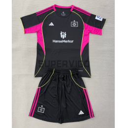 Camiseta Hamburger SV Tercera Equipación 2025/2026 Negro Niño Kit