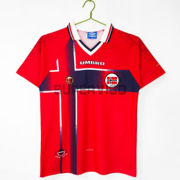 Camiseta Noruega Primera Equipación Retro 1998 Rojo
