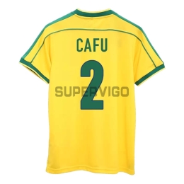 Camiseta CAFU 2 Brasil Primera Equipación Retro 1998