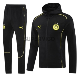 Chandal Borussia Dortmund 2024/2025 Con Capucha Negro