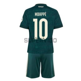 Camiseta MBAPPÉ 10 Real Madrid Segunda Equipación 2026/2027 Verde Oscuro Niño Kit con Parche HP