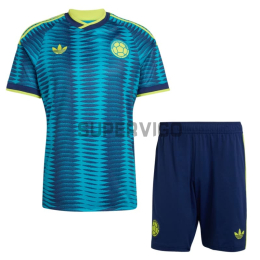 Camiseta Colombia Segunda Equipación Mundial 2026 Azul Niño Kit