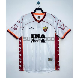Camiseta AS Roma Segunda Equipación Retro 1999/00 Blanco