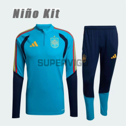 Sudadera De Entrenamiento España 2026 Niño Kit Azul