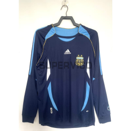 Camiseta Argentina Segunda Equipación Retro 2006 ML Azul Marino