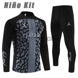 Sudadera de Entrenamiento PSG Negro/Gris 2023/2024 Niño Kit