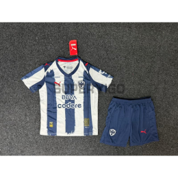 Camiseta Monterrey Primera Equipación 2025/2026 Blanco/Azul Marino Niño Kit