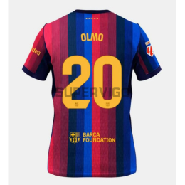 Camiseta OLMO 20 Barcelona Primera Equipación 2026/2027 Rojo/Azul con Parche La Liga