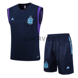 Camiseta de Entrenamiento Argentina Sin Mangas 2023 Kit Azul Marino