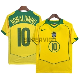 Camiseta RONALDINHO 10 Brasil Primera Equipación Retro 2004/06