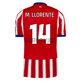 Camiseta M. LLORENTE 14 Atlético de Madrid Primera Equipación 2026/2027 Rojo/Blanco UCL